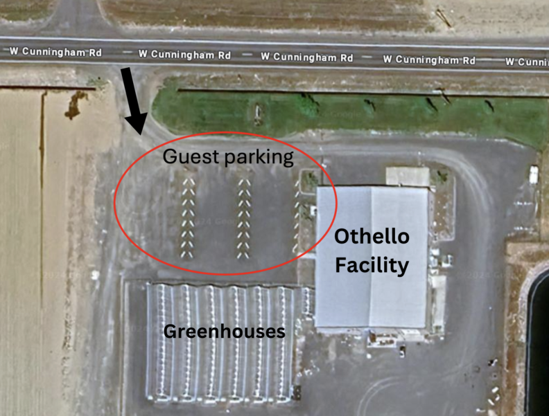 satellite map of facility and road